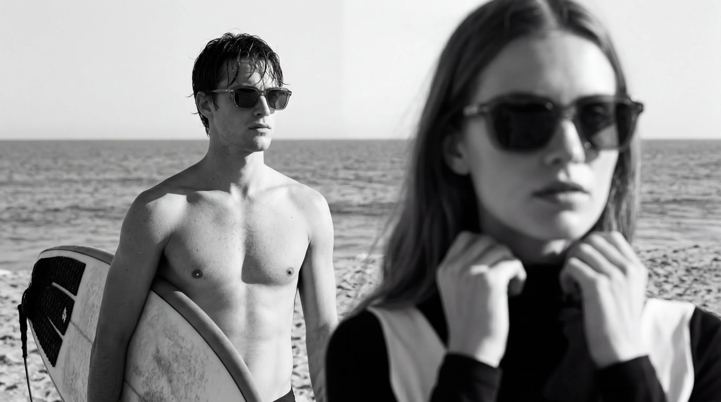Lazell sunglasses worn by the water